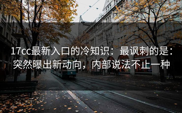 17cc最新入口的冷知识：最讽刺的是：突然曝出新动向，内部说法不止一种